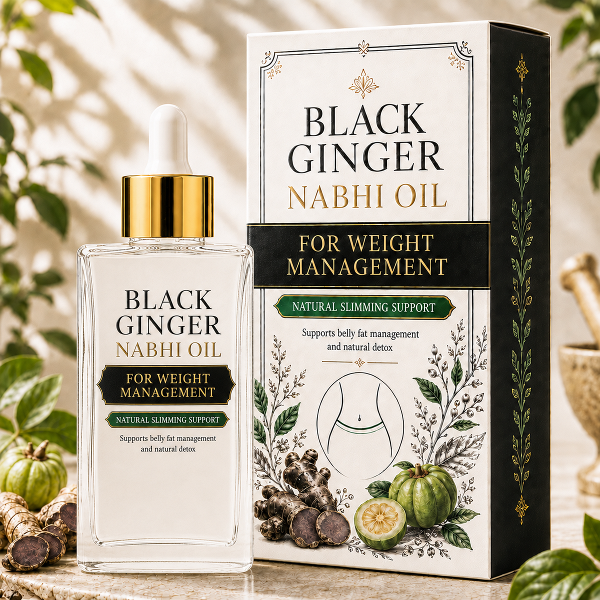 Black Ginger Nabhi Oil - Weight Management | Body Detoxification ...