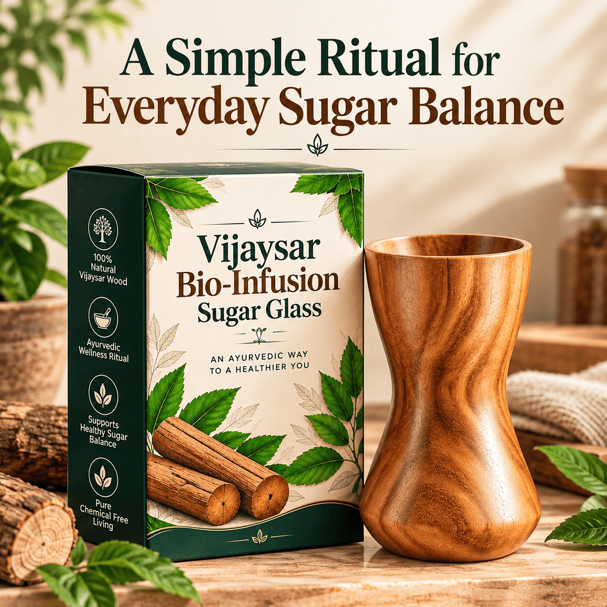 Vijaysar Bio-Infusion Sugar Balance Glass